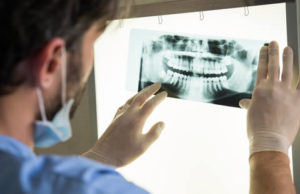 Dentist with x-ray